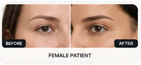 Female eyebrow transplant illustrative result