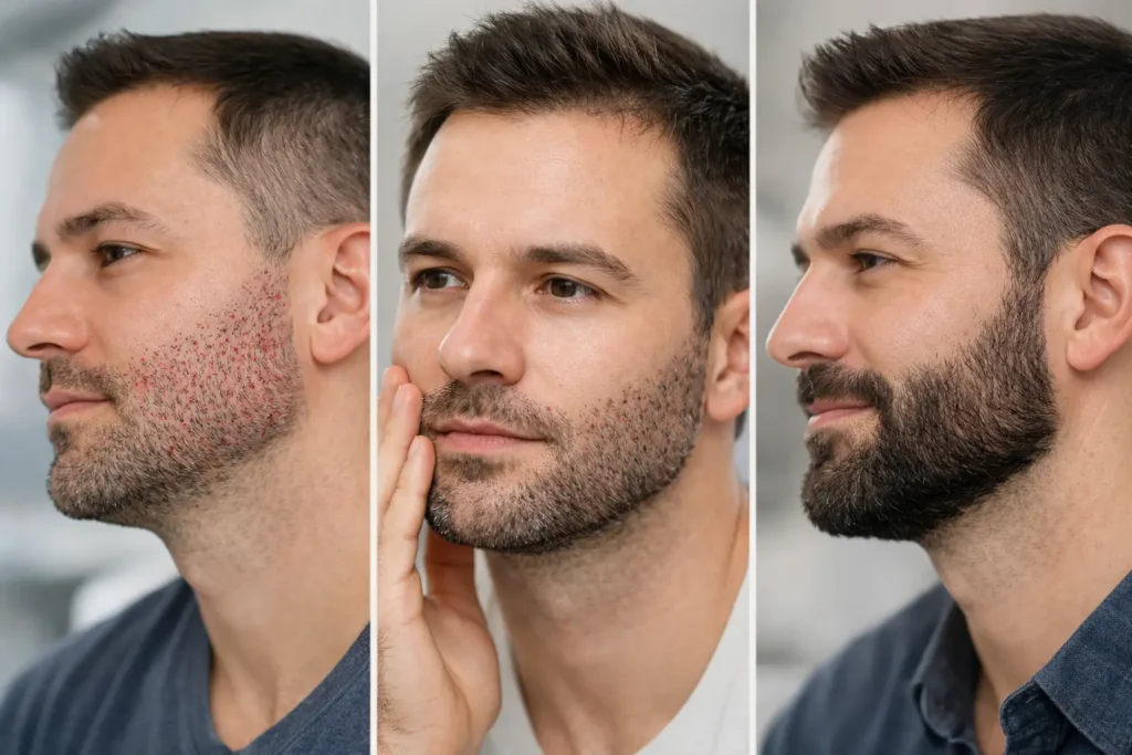 Beard Transplant Healing Stages Explained
