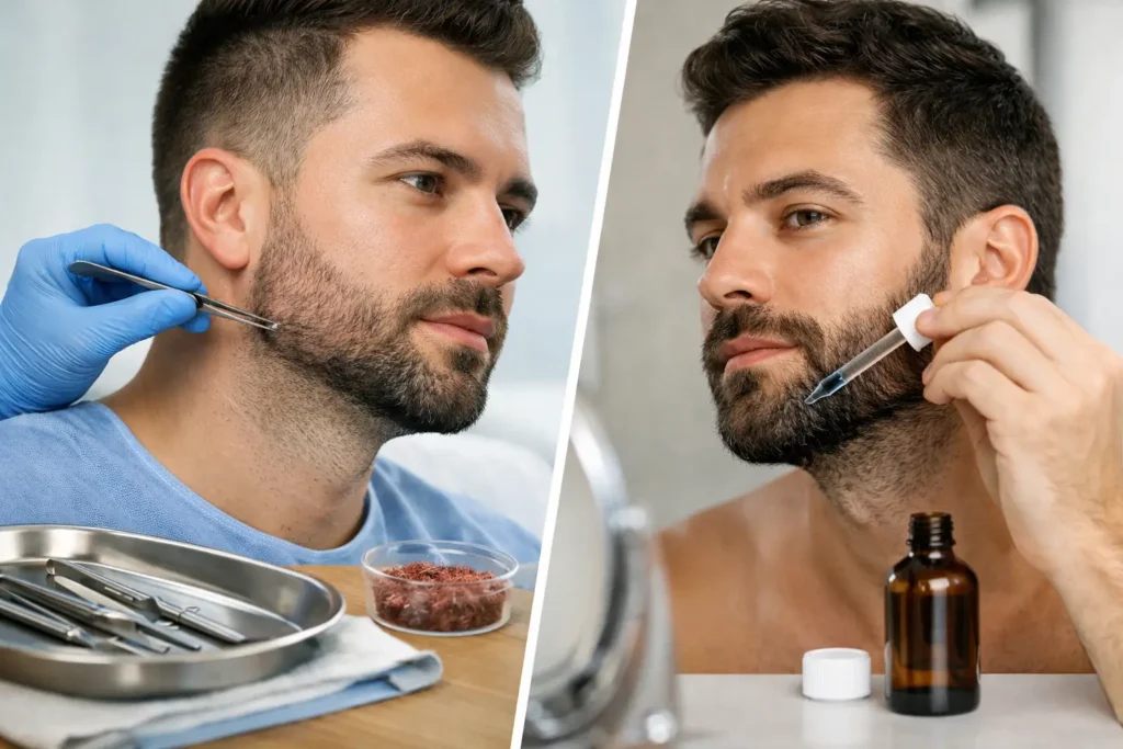 Beard Transplant or Minoxidil: Which Is Right?