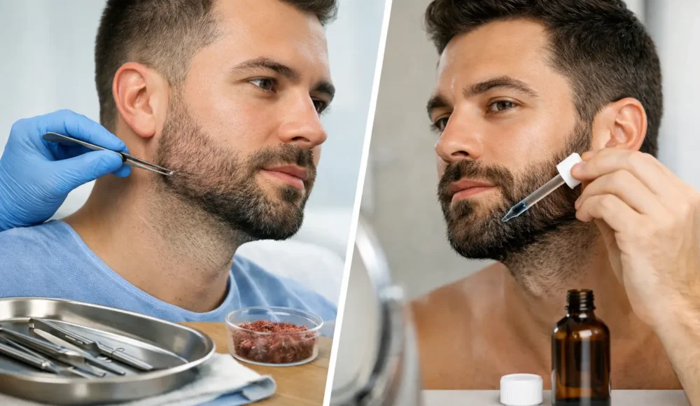 Beard Transplant or Minoxidil: Which Is Right?