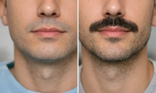 Moustache Transplant Before After Results